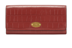 Mulberry Croc Embossed Long Wallet, Leather, Brown, MIV, 2*